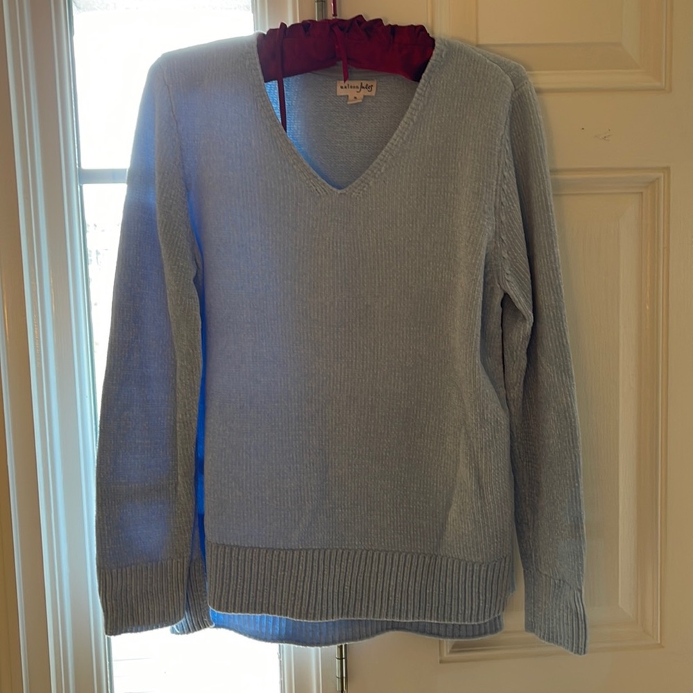 NWOT chenille baby blue sweater
